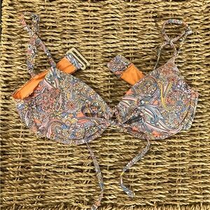 Paisley Print Bikini Top